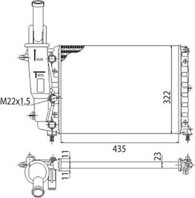 Magneti Marelli 350213113003 - Hladnjak, hladjenje motora www.molydon.hr