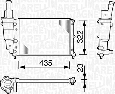 Magneti Marelli 350213113003 - Hladnjak, hladjenje motora www.molydon.hr