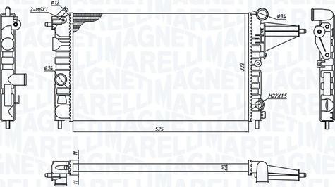 Magneti Marelli 350213189100 - Hladnjak, hladjenje motora www.molydon.hr