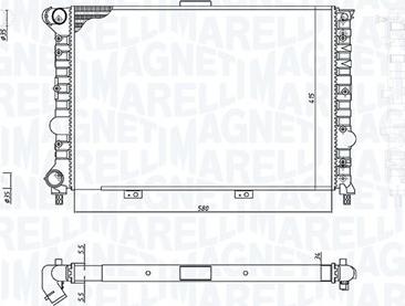 Magneti Marelli 350213184900 - Hladnjak, hladjenje motora www.molydon.hr