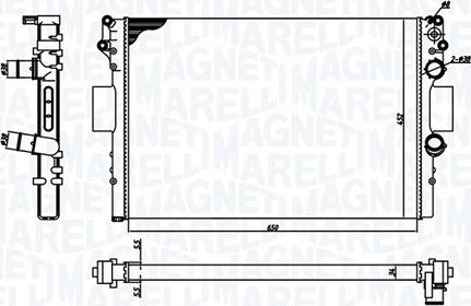 Magneti Marelli 350213184400 - Hladnjak, hladjenje motora www.molydon.hr