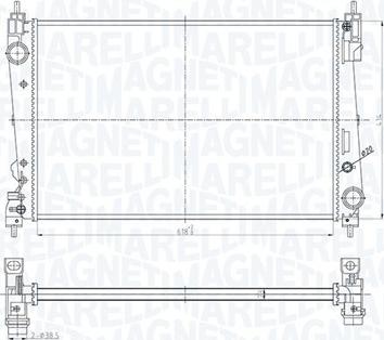 Magneti Marelli 350213184300 - Hladnjak, hladjenje motora www.molydon.hr