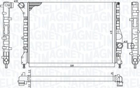 Magneti Marelli 350213184200 - Hladnjak, hladjenje motora www.molydon.hr