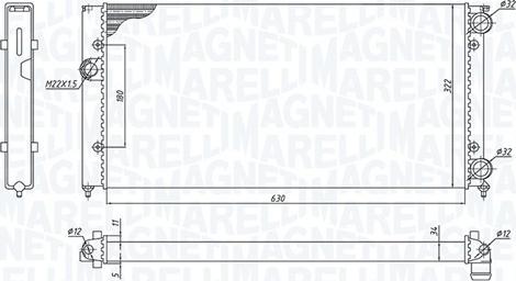 Magneti Marelli 350213185300 - Hladnjak, hladjenje motora www.molydon.hr