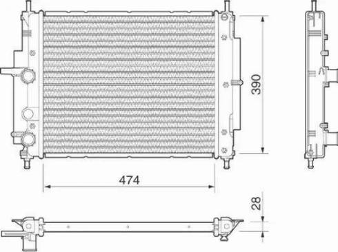 Magneti Marelli 350213186000 - Hladnjak, hladjenje motora www.molydon.hr