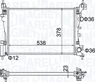 Magneti Marelli 350213186700 - Hladnjak, hladjenje motora www.molydon.hr