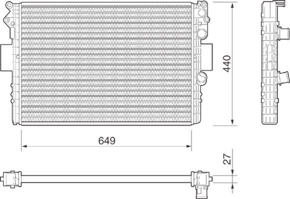 Magneti Marelli 350213183000 - Hladnjak, hladjenje motora www.molydon.hr