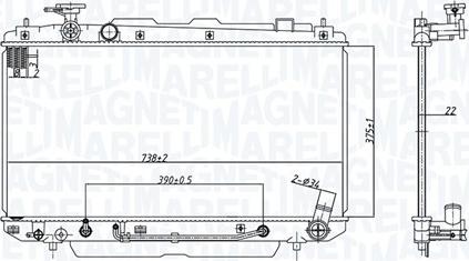 Magneti Marelli 350213183200 - Hladnjak, hladjenje motora www.molydon.hr