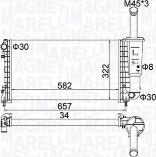 Magneti Marelli 350213183700 - Hladnjak, hladjenje motora www.molydon.hr