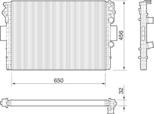 Magneti Marelli 350213182000 - Hladnjak, hladjenje motora www.molydon.hr