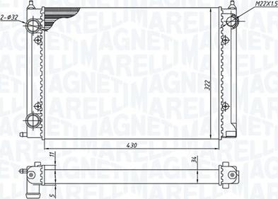 Magneti Marelli 350213187400 - Hladnjak, hladjenje motora www.molydon.hr