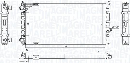 Magneti Marelli 350213187800 - Hladnjak, hladjenje motora www.molydon.hr