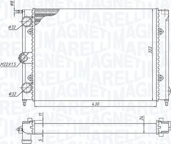 Magneti Marelli 350213187300 - Hladnjak, hladjenje motora www.molydon.hr