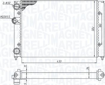 Magneti Marelli 350213187700 - Hladnjak, hladjenje motora www.molydon.hr