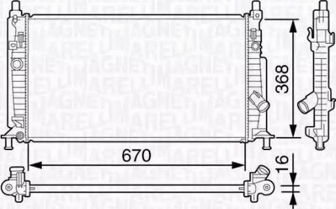 Magneti Marelli 350213134500 - Hladnjak, hladjenje motora www.molydon.hr