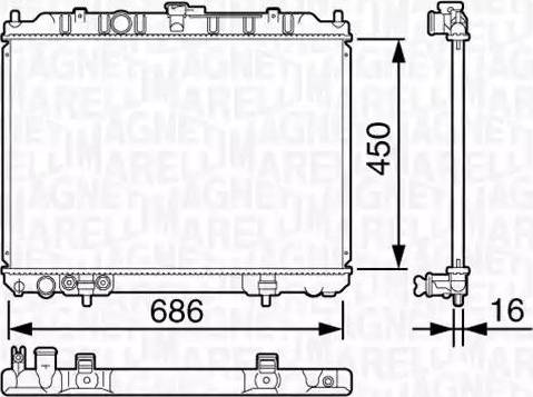 Magneti Marelli 350213135300 - Hladnjak, hladjenje motora www.molydon.hr