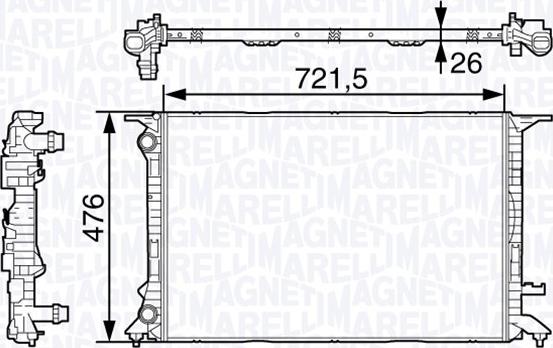 Magneti Marelli 350213138400 - Hladnjak, hladjenje motora www.molydon.hr