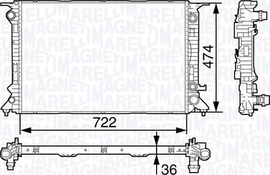 Magneti Marelli 350213138800 - Hladnjak, hladjenje motora www.molydon.hr