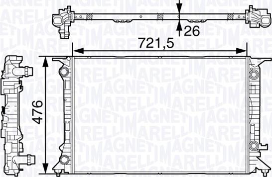 Magneti Marelli 350213138700 - Hladnjak, hladjenje motora www.molydon.hr