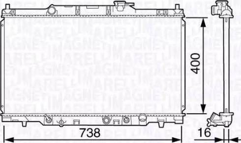 Magneti Marelli 350213133300 - Hladnjak, hladjenje motora www.molydon.hr