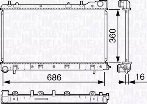 Magneti Marelli 350213132600 - Hladnjak, hladjenje motora www.molydon.hr