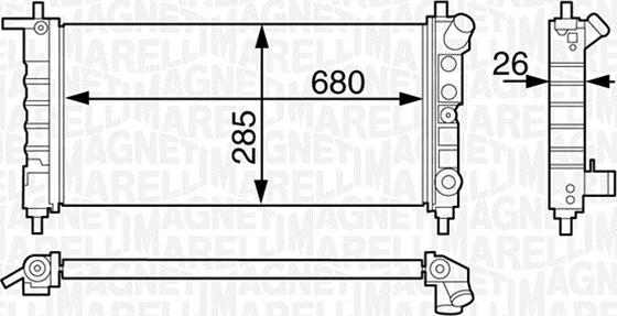 Magneti Marelli 350213124400 - Hladnjak, hladjenje motora www.molydon.hr