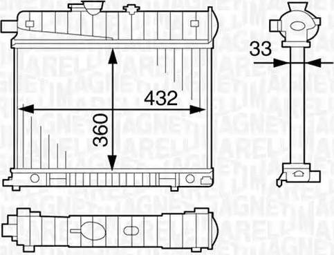 Magneti Marelli 350213122400 - Hladnjak, hladjenje motora www.molydon.hr