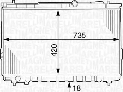 Magneti Marelli 350213122700 - Hladnjak, hladjenje motora www.molydon.hr