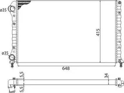 Magneti Marelli 350213179003 - Hladnjak, hladjenje motora www.molydon.hr