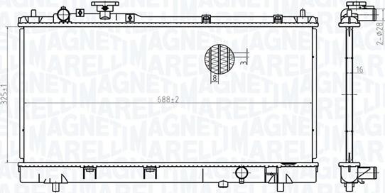 Magneti Marelli 350213175400 - Hladnjak, hladjenje motora www.molydon.hr