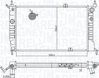 Magneti Marelli 350213175500 - Hladnjak, hladjenje motora www.molydon.hr