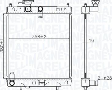 Magneti Marelli 350213176400 - Hladnjak, hladjenje motora www.molydon.hr