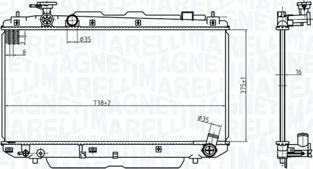 Magneti Marelli 350213176500 - Hladnjak, hladjenje motora www.molydon.hr