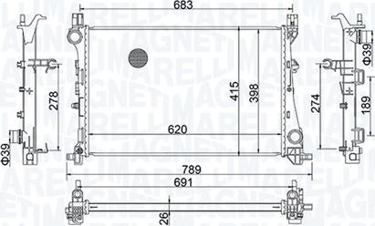 Magneti Marelli 350213170100 - Hladnjak, hladjenje motora www.molydon.hr