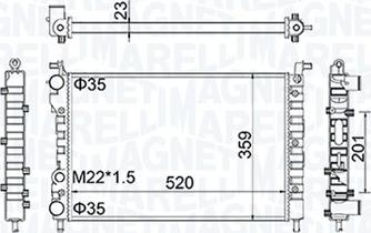 Magneti Marelli 350213171100 - Hladnjak, hladjenje motora www.molydon.hr