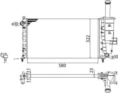 Magneti Marelli 350213173003 - Hladnjak, hladjenje motora www.molydon.hr