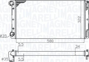 Magneti Marelli 350213172000 - Hladnjak, hladjenje motora www.molydon.hr