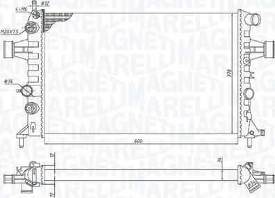 Magneti Marelli 350213172300 - Hladnjak, hladjenje motora www.molydon.hr