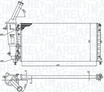 Magneti Marelli 350213172200 - Hladnjak, hladjenje motora www.molydon.hr