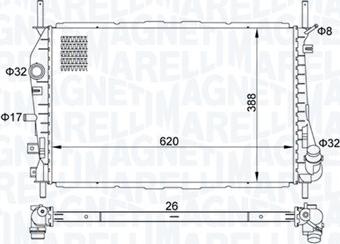 Magneti Marelli 350213177600 - Hladnjak, hladjenje motora www.molydon.hr