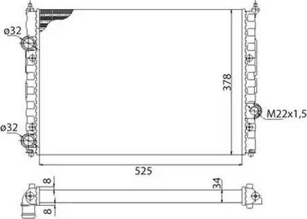 Magneti Marelli 350213808003 - Hladnjak, hladjenje motora www.molydon.hr