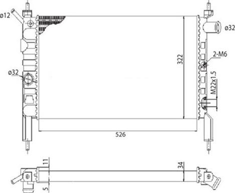 Magneti Marelli 350213831003 - Hladnjak, hladjenje motora www.molydon.hr