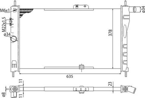 Magneti Marelli 350213326003 - Hladnjak, hladjenje motora www.molydon.hr