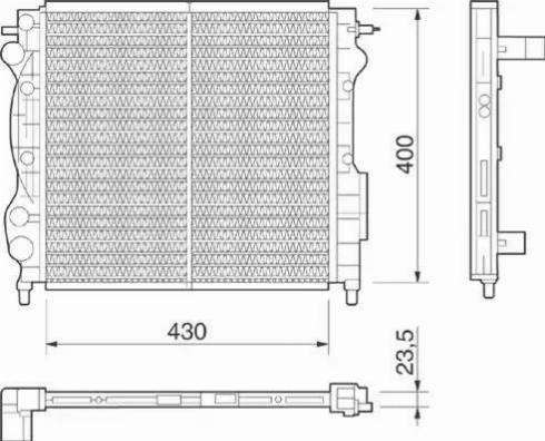 Magneti Marelli 350213255000 - Hladnjak, hladjenje motora www.molydon.hr