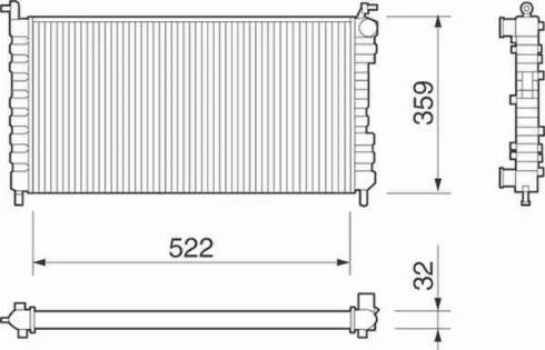 Magneti Marelli 350213258000 - Hladnjak, hladjenje motora www.molydon.hr