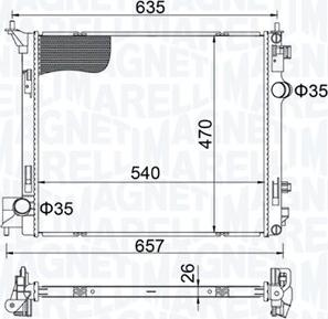 Magneti Marelli 350213205800 - Hladnjak, hladjenje motora www.molydon.hr