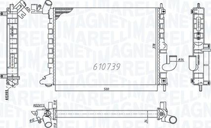 Magneti Marelli 350213200200 - Hladnjak, hladjenje motora www.molydon.hr