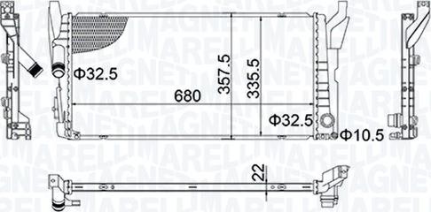 Magneti Marelli 350213202900 - Hladnjak, hladjenje motora www.molydon.hr