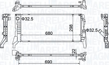 Magneti Marelli 350213202700 - Hladnjak, hladjenje motora www.molydon.hr