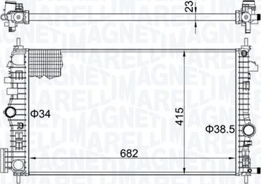 Magneti Marelli 350213207100 - Hladnjak, hladjenje motora www.molydon.hr